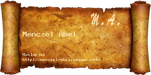 Menczel Ábel névjegykártya
